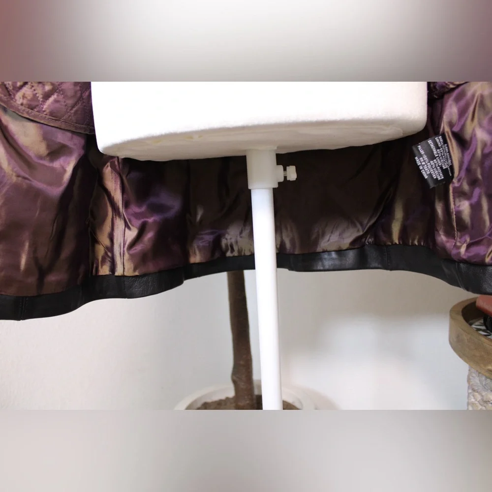 NICOLE MILLER Y2K Black Genuine Leather Coat Car Jacket (Detachable Liner) - Picture 14 of 17